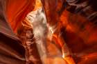 USA-Arizona-Lake Powell Navajo Tribal Park Falling dust in Lower Antelope Canyon Art Print
